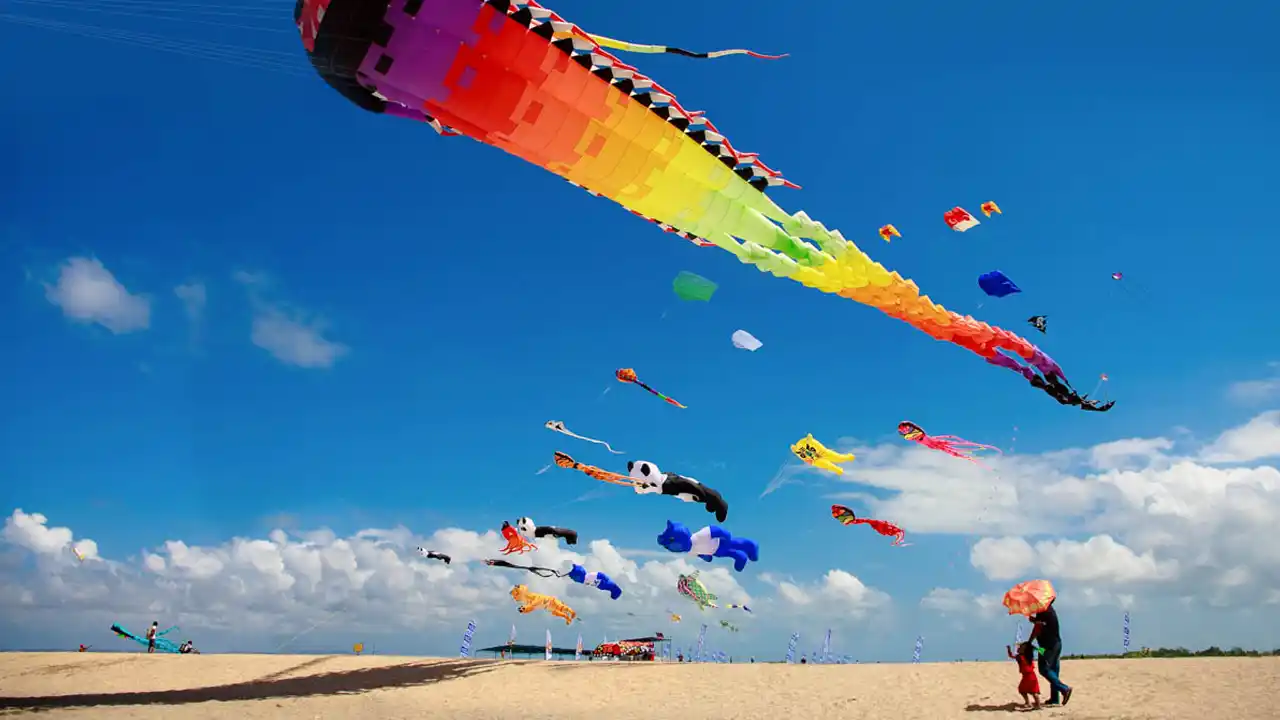 Soaring High - Embracing the Timeless Joy of Kite Flying at Seminyak Beach